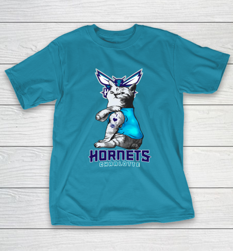 NBA Basketball My Cat Loves Charlotte Hornets T-Shirt 7