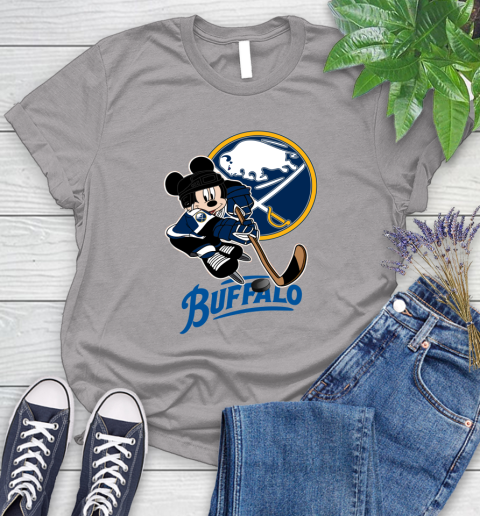 NHL Buffalo Sabres Mickey Mouse Disney Hockey T Shirt Women's T-Shirt 5