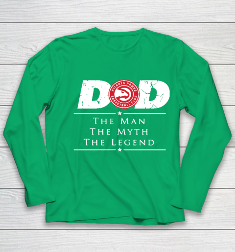 Atlanta Hawks NBA Basketball Dad The Man The Myth The Legend Youth Long Sleeve 4