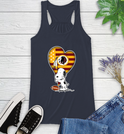 Washington Redskins NFL Football The Peanuts Movie Adorable Snoopy Racerback Tank 12