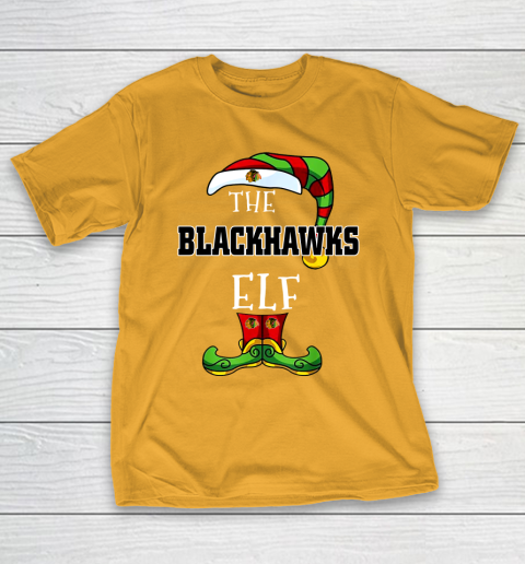 Chicago Blackhawks Christmas ELF Funny NHL T-Shirt 2