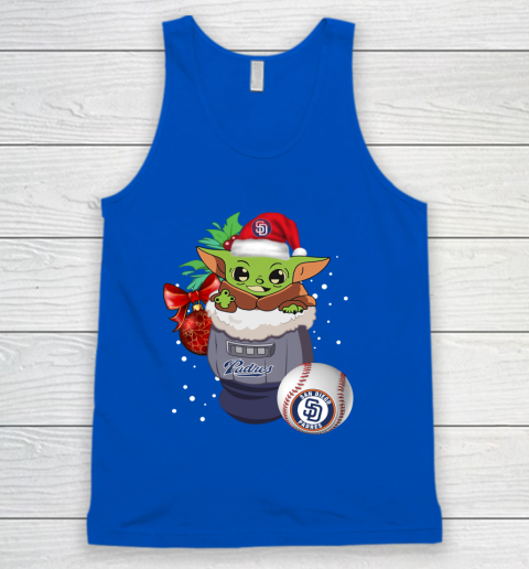San Diego Padres Christmas Baby Yoda Star Wars Funny Happy MLB Tank Top 5