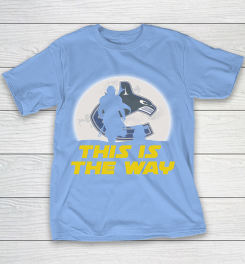 Vancouver Canucks NHL Ice Hockey Star Wars Yoda And Mandalorian This Is The Way Youth T-Shirt 8