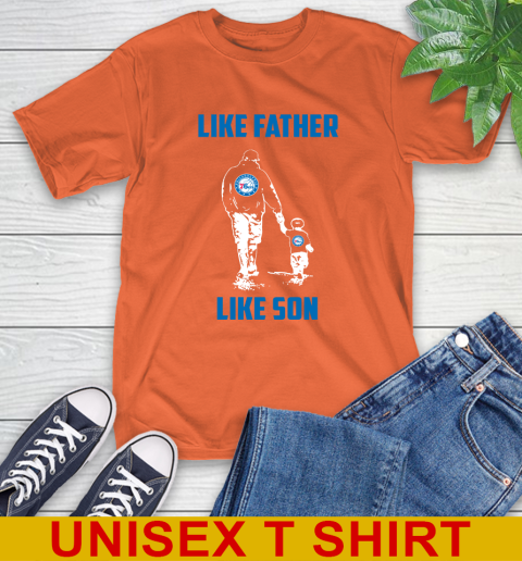Philadelphia 76ers NBA Basketball Like Father Like Son Sports T-Shirt 4