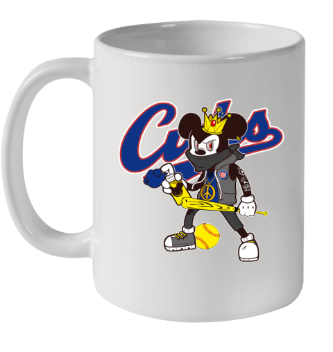 Chicago Cubs MLB Baseball Mickey Peace Sign Sports Ceramic Mug 11oz