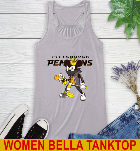 Pittsburgh Penguins NHL Hockey Mickey Peace Sign Sports Racerback Tank 5