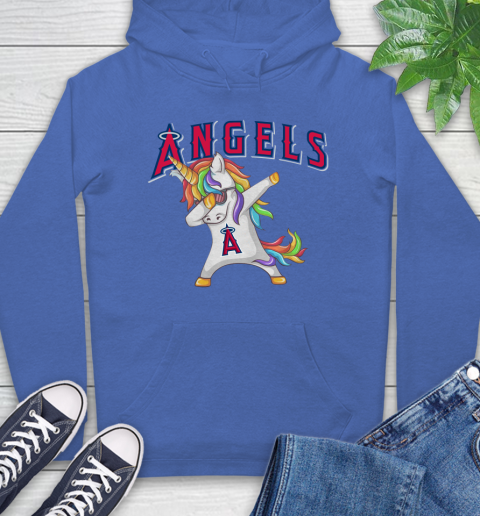 Los Angeles Angels MLB Baseball Funny Unicorn Dabbing Sports Hoodie 9