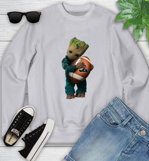 NFL Groot Guardians Of The Galaxy Football Sports Houston Texans Youth Sweatshirt 4