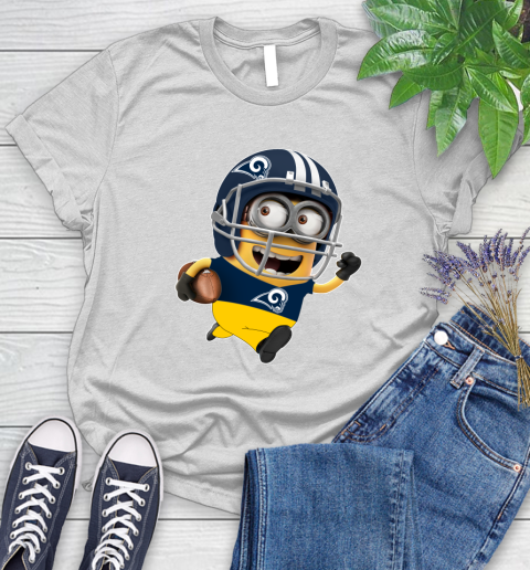 NFL Los Angeles Rams Minions Disney Football Sports Women's T-Shirt