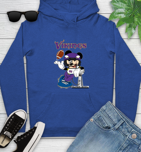 NFL Minnesota Vikings Mickey Mouse Disney Super Bowl Football T Shirt Youth Hoodie 9