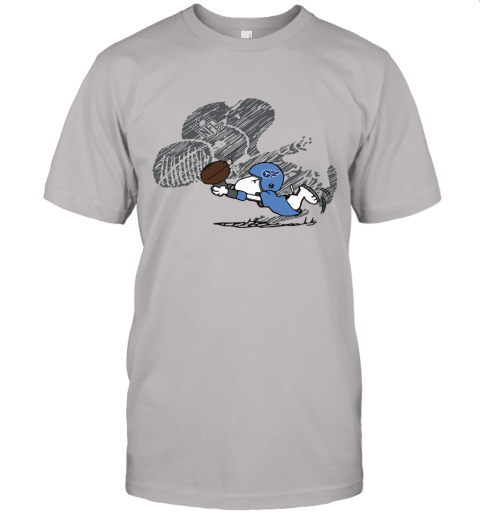 Tennessee Titans Snoopy Plays The Football Game Unisex Jersey Tee