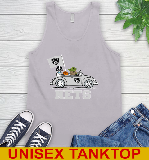 NBA Basketball Brooklyn Nets Darth Vader Baby Yoda Driving Star Wars Shirt Tank Top 4