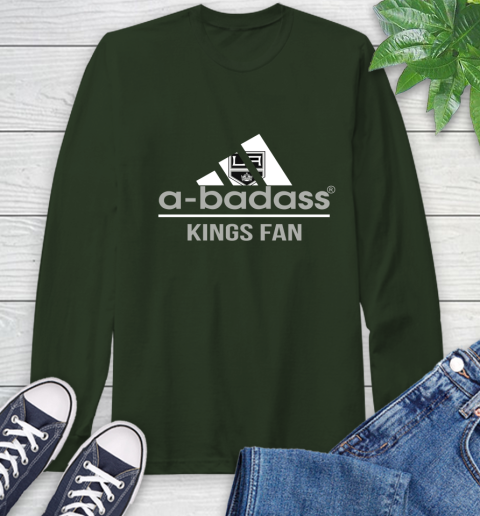 NHL A Badass Los Angeles Kings Fan Adidas Hockey Sports Long Sleeve T-Shirt 7