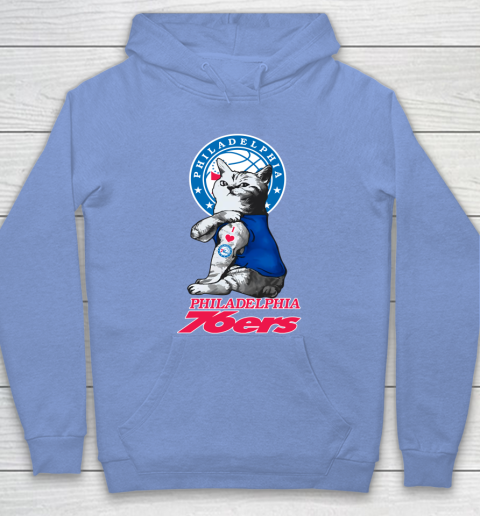 NBA Basketball My Cat Loves Philadelphia 76ers Hoodie 8