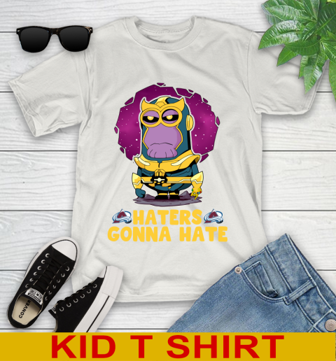 NHL Hockey Colorado Avalanche Haters Gonna Hate Thanos Minion Marvel Shirt Youth T-Shirt 12