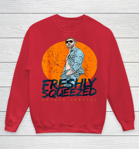Wrestling Freshly Squeezed Orange Cassidy AEW Wrestler Youth Sweatshirt 4