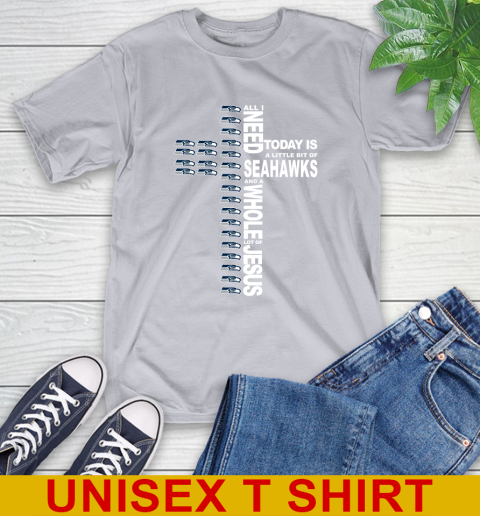NFL All I Need Today Is A Little Bit Of Seattle Seahawks Cross Shirt T-Shirt 5