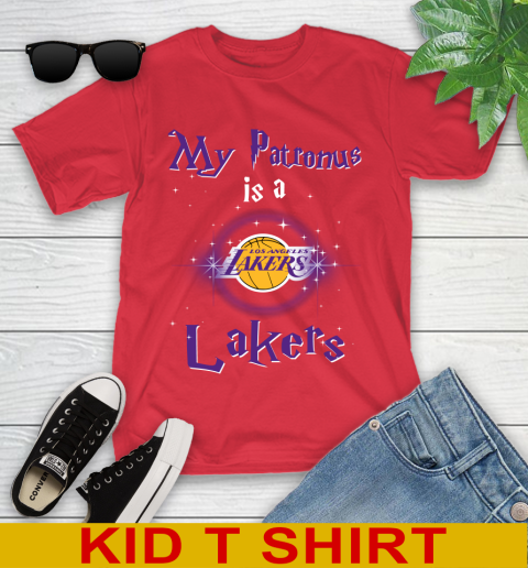 NBA Basketball Harry Potter My Patronus Is A Los Angeles Lakers Youth T-Shirt 11