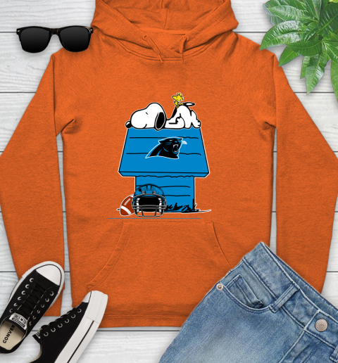 Carolina Panthers NFL Football Snoopy Woodstock The Peanuts Movie Youth Hoodie 5