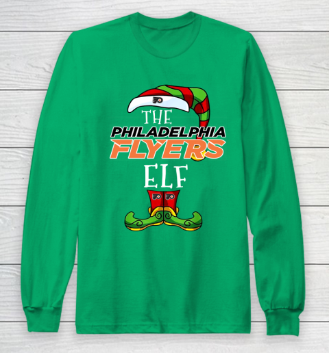 Philadelphia Flyers Christmas ELF Funny NHL Long Sleeve T-Shirt 4