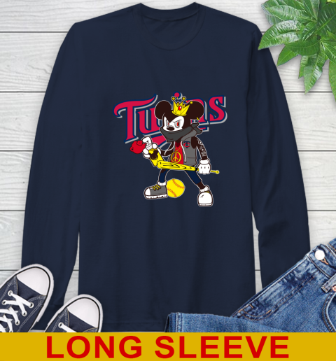 Minnesota Twins MLB Baseball Mickey Peace Sign Sports Long Sleeve T-Shirt 4