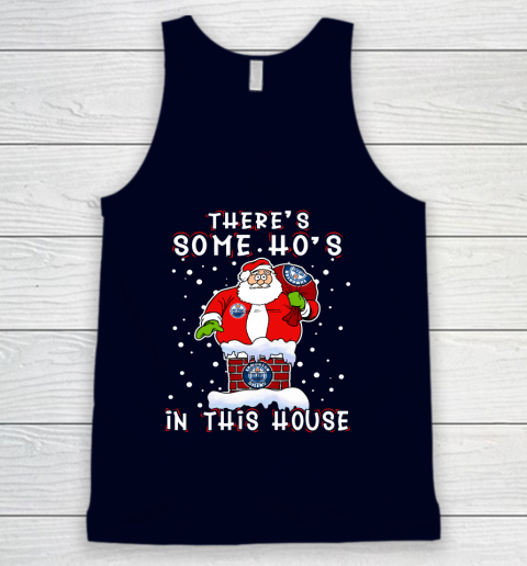 Edmonton Oilers Christmas There Is Some Hos In This House Santa Stuck In The Chimney NHL Tank Top 2