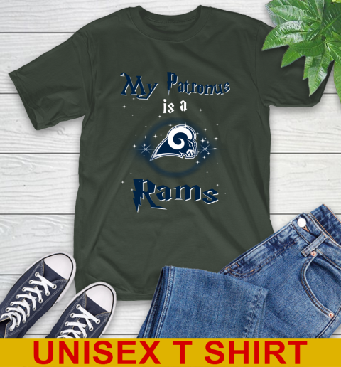 NFL Football Harry Potter My Patronus Is A Los Angeles Rams T-Shirt 6