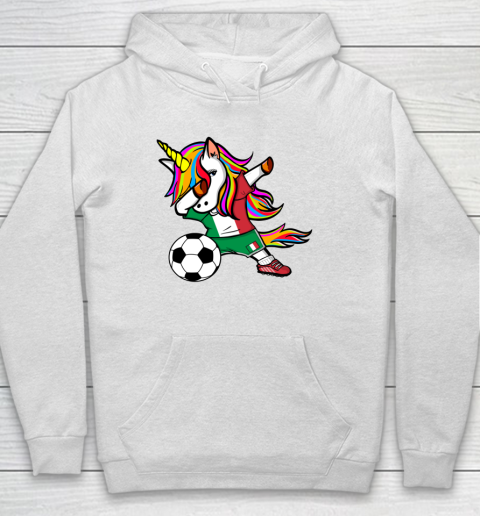 Funny Dabbing Unicorn Italy Football Italian Flag Soccer Hoodie