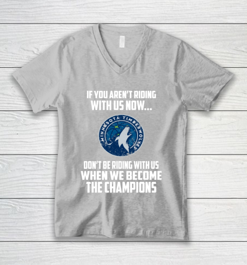NBA Minnesota Timberwolves Basketball We Become The Champions V-Neck T-Shirt 3