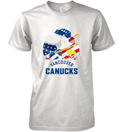 Vancouver Canucks Ice Hockey Snoopy And Woodstock NHL Premium Men's T-Shirt