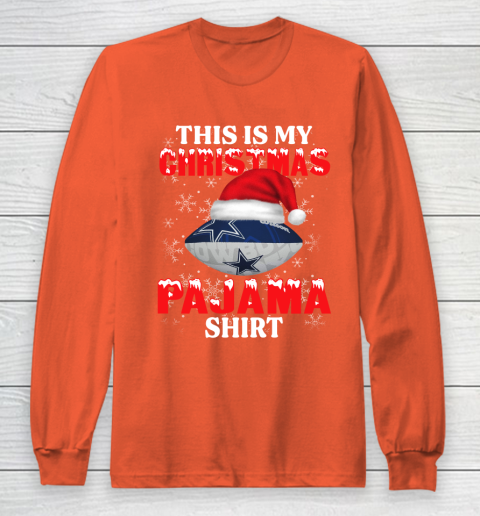 Dallas Cowboys This Is My Christmas Pajama Shirt NFL Long Sleeve T-Shirt 4 Dallas Cowboys This Is My Christmas Pajama Shirt NFL Long Sleeve T-Shirt - Image 4