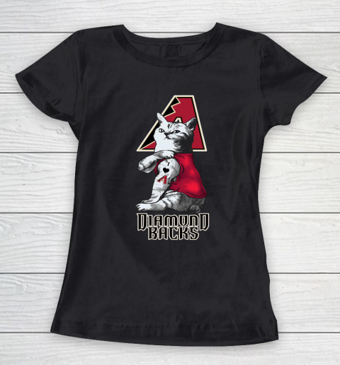 MLB Baseball My Cat Loves Arizona Diamondbacks Women's T-Shirt
