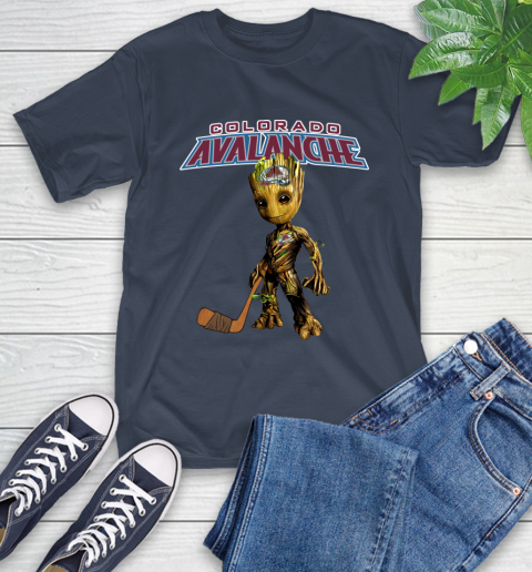 Colorado Avalanche NHL Hockey Groot Marvel Guardians Of The Galaxy T-Shirt 4