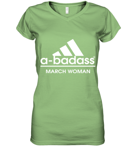 A Badass March Woman Are Born In March Women's V-Neck T-Shirt