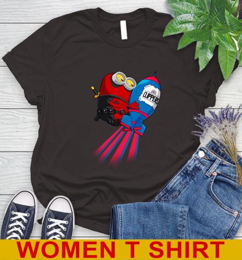 NBA Basketball LA Clippers Deadpool Minion Marvel Shirt Women's T-Shirt 9