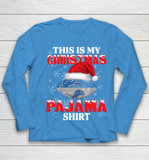 Detroit Lions This Is My Christmas Pajama Shirt NFL Youth Long Sleeve 5