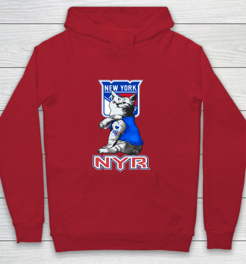 NHL My Cat Loves New York Rangers Hockey Youth Hoodie 7