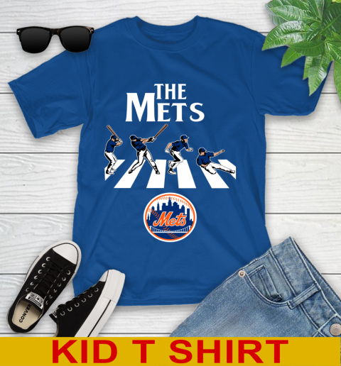 MLB Baseball New York Mets The Beatles Rock Band Shirt Youth T-Shirt 10