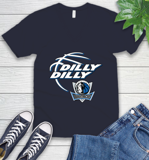 NBA Dallas Mavericks Dilly Dilly Basketball Sports V-Neck T-Shirt 3