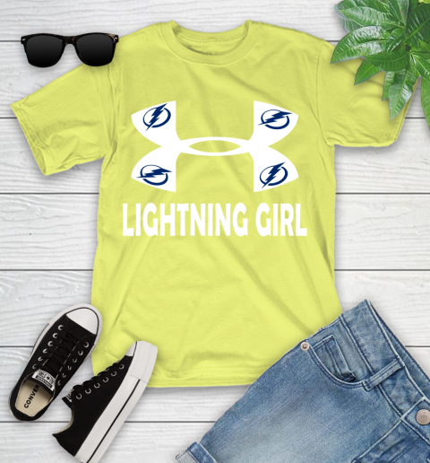 NHL Tampa Bay Lightning Girl Under Armour Hockey Sports Youth T-Shirt 10