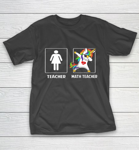 Math Teacher Unicorn Dabbing Funny T Shirt Gifts Dab Dabs T-Shirt