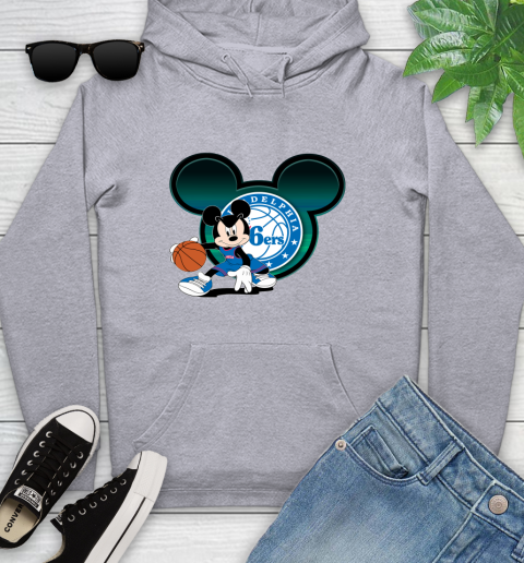 NBA Philadelphia 76ers Mickey Mouse Disney Basketball Youth Hoodie 6