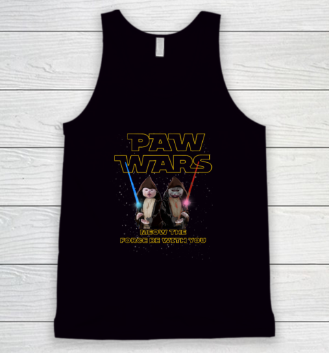 Paw Wars Funny Cat Lover Tank Top