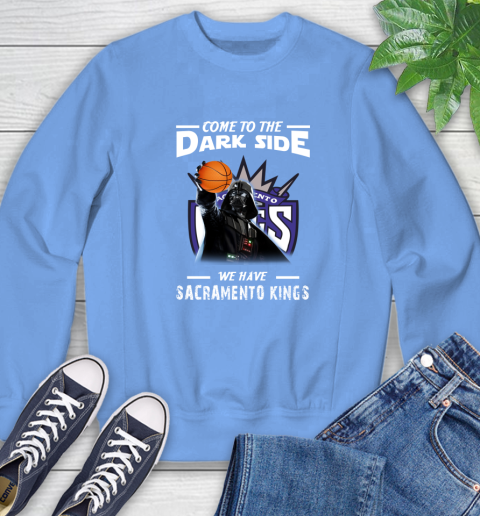 NBA Come To The Dark Side We Have Sacramento Kings Star Wars Darth Vader Basketball Sweatshirt 11