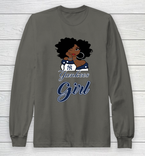 New York Yankeess Girl MLB Long Sleeve T-Shirt 8