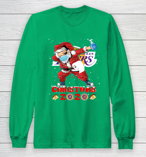 Los Angeles Lakers Funny Santa Claus Dabbing Christmas 2020 NBA Long Sleeve T-Shirt 4