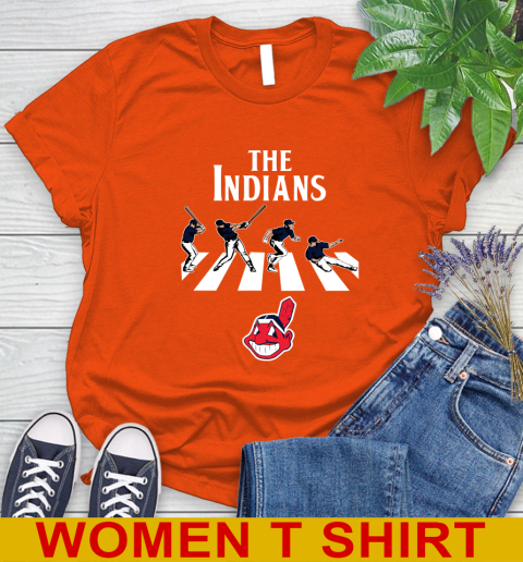 MLB Baseball Cleveland Indians The Beatles Rock Band Shirt Women's T-Shirt 3