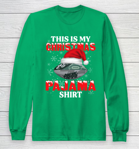 New York Jets This Is My Christmas Pajama Shirt NFL Long Sleeve T-Shirt 4