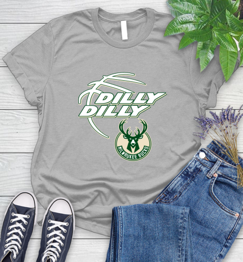 NBA Milwaukee Bucks Dilly Dilly Basketball Sports Women's T-Shirt 5