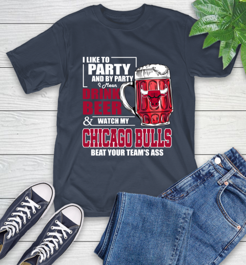 NBA Drink Beer and Watch My Chicago Bulls Beat Your Team's Ass Basketball T-Shirt 3